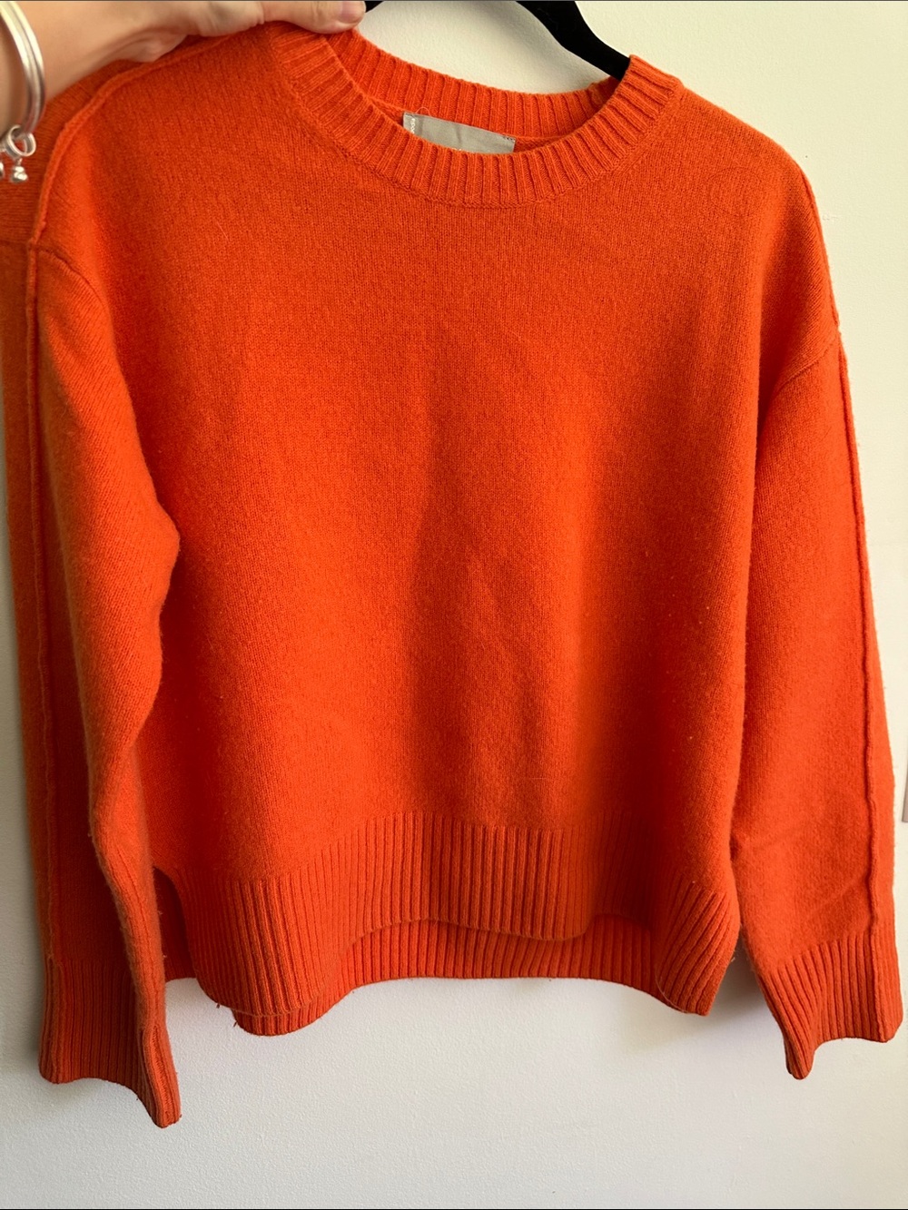 Everlane Orange merino wool Crewneck Sweater